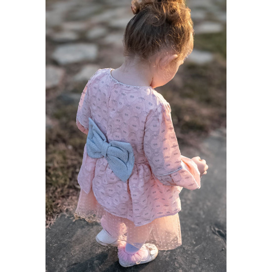 Kız Bebek Elbise Kız Çocuk Elbise Doğum Günü Parti Düğün Elbise Tüllü Uzun Kol Astarlı Bebek Giyim
