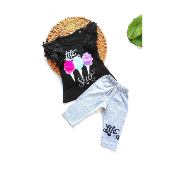 Kız Çocuk Bebek Takım Alt Üst Takım Yenidoğan Bebek Giyim Çocuk Giyim Yazlık Takım