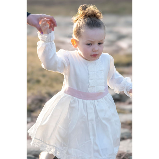 Kız Bebek Kız Çocuk Doğum Günü Parti Düğün Elbise Astarlı Saten Çocuk Giyim Bebek Giyim Beyaz