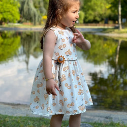 Yazlık Elbise Kısa Kollu Kız Çocuk Elbise Bebek Giyim Kız Bebek Elbise Elbcckıp