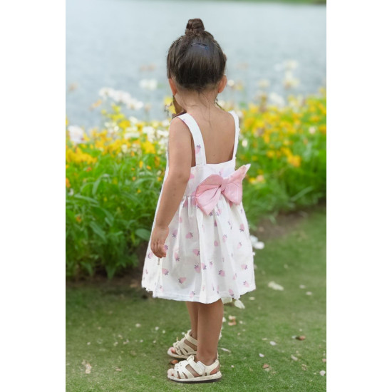 Yazlık Elbise Kısa Kollu Kız Çocuk Elbise Bebek Giyim Kız bebek elbise Elbyaskfyk