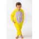 Welsoft Peluş Fermuarlı Kışlık Unisex Kız Erkek Bebek Uyku Tulumu Bebek Tulumu Çocuk Tulumu Kostümü Sarı