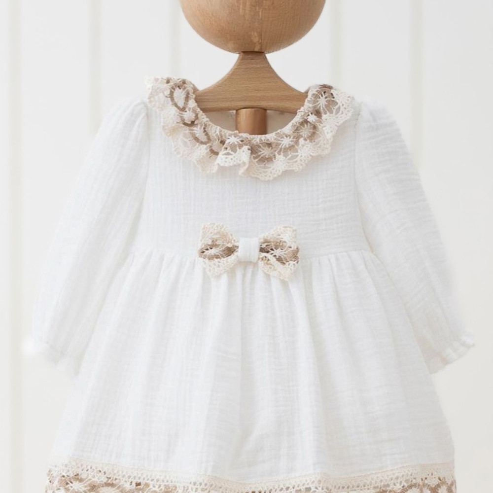 Bebek Kız Çocuk Doğum Günü Parti Düğün Elbise Tüllü Tütü Astarlı Çocuk Giyim bebek giyim Krem