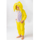 Welsoft Peluş Fermuarlı Kışlık Unisex Kız Erkek Bebek Uyku Tulumu Bebek Tulumu Çocuk Tulumu Kostümü Sarı