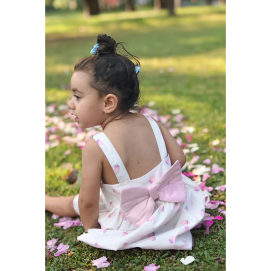 Yazlık Elbise Kısa Kollu Kız Çocuk Elbise Bebek Giyim Kız bebek elbise Elbyaskfyk