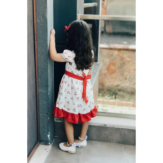 Yazlık Elbise Kısa Kollu Kız Çocuk Elbise Bebek Giyim Kız bebek elbise Elbcckdsn