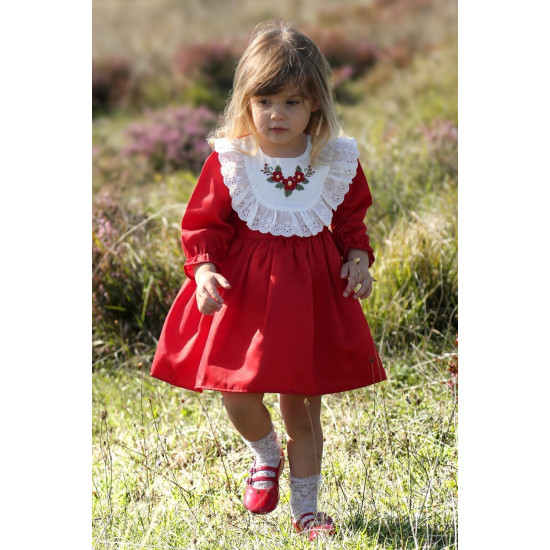 Kız Bebek Kız Çocuk Doğum Günü Parti Düğün Elbise Astarlı Saten Çocuk Giyim bebek giyim Kırmızı