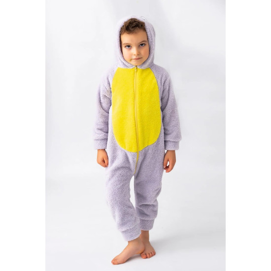 Welsoft Peluş Fermuarlı Kışlık Unisex Kız Erkek Bebek Uyku Tulumu Bebek Tulumu Çocuk Tulumu Kostümü