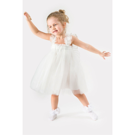 Kız Bebek Kız Çocuk Doğum Günü Parti Düğün Yazlık Elbise Tüllü Tütü Astarlı Bebek Takım Bebek Giyim