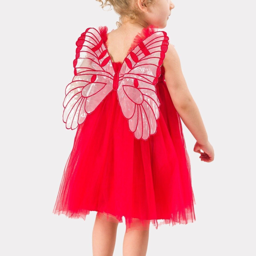 Kız Bebek Kız Çocuk Doğum Günü Parti Yazlık Elbise Tüllü Tütü Astarlı Bebek Takım Kırmızı