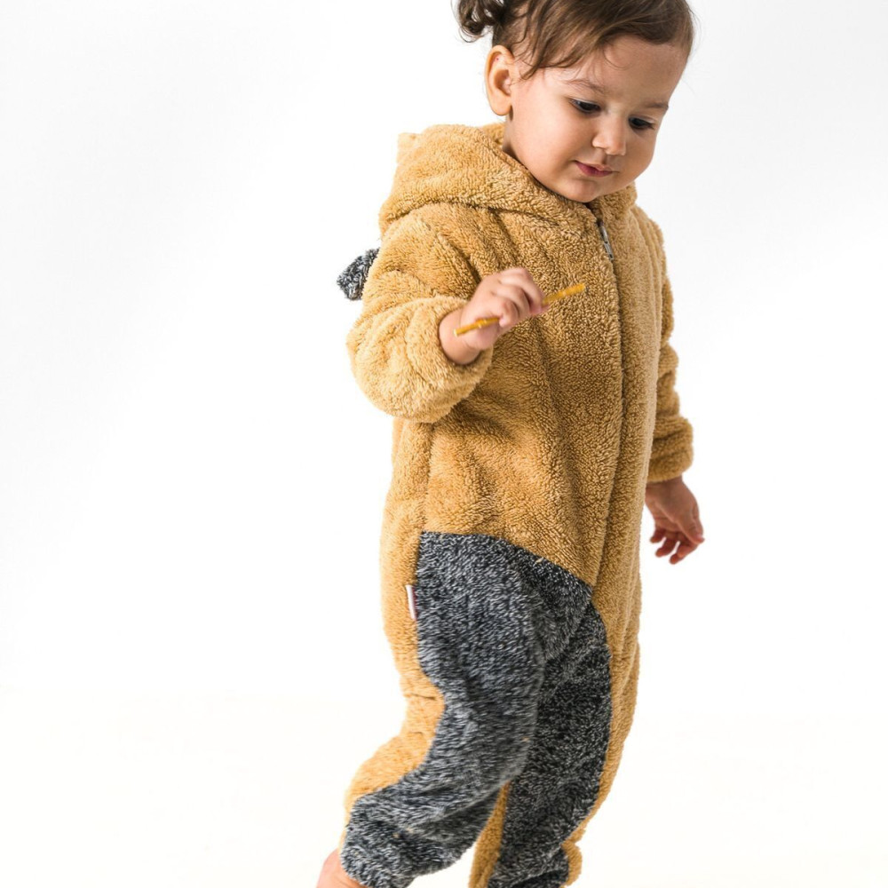 Welsoft Peluş Unisex Kışlık Bebek Takımları Çocuk Giyim Bebek Kıyafeti çocuk kostümü Geyik Tema 