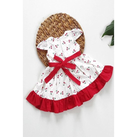 Yazlık Elbise Kısa Kollu Kız Çocuk Elbise Bebek Giyim Kız bebek elbise Elbcckdsn