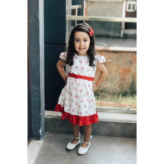 Yazlık Elbise Kısa Kollu Kız Çocuk Elbise Bebek Giyim Kız bebek elbise Elbcckdsn