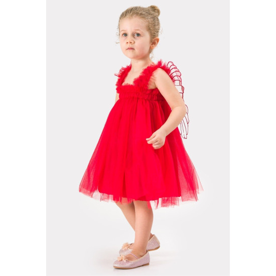 Kız Bebek Kız Çocuk Doğum Günü Parti Yazlık Elbise Tüllü Tütü Astarlı Bebek Takım