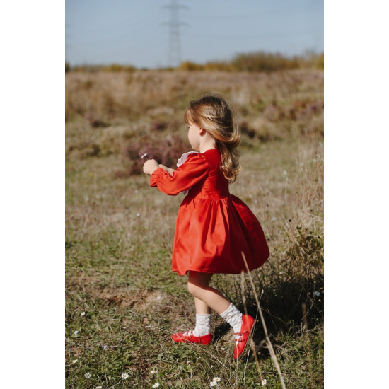 Kız Bebek Kız Çocuk Doğum Günü Parti Düğün Elbise Astarlı Saten Çocuk Giyim bebek giyim Kırmızı