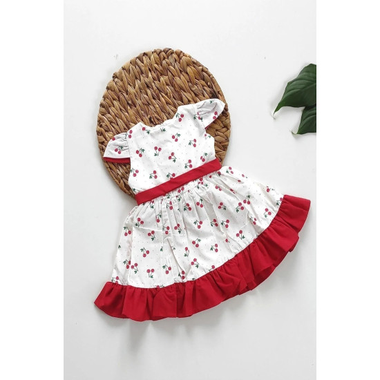 Yazlık Elbise Kısa Kollu Kız Çocuk Elbise Bebek Giyim Kız bebek elbise Elbcckdsn