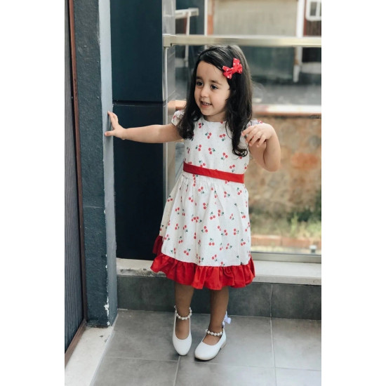 Yazlık Elbise Kısa Kollu Kız Çocuk Elbise Bebek Giyim Kız bebek elbise Elbcckdsn