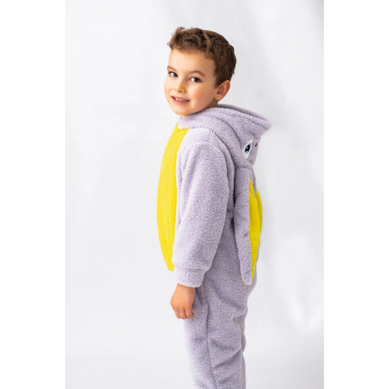 Welsoft Peluş Fermuarlı Kışlık Unisex Kız Erkek Bebek Uyku Tulumu Bebek Tulumu Çocuk Tulumu Kostümü