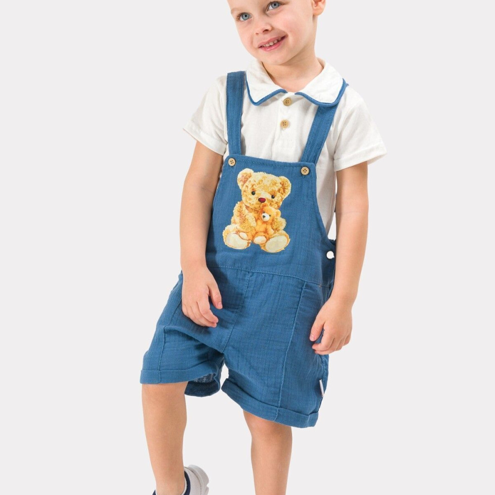 Erkek Çocuk Yazlık Müslin Kumaş Baskılı Müslin Alt Üst Çocuk Slopet