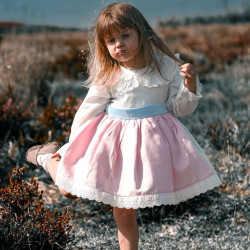 Kız Bebek Kız Çocuk Doğum Günü Parti Düğün Elbise Astarlı Saten Çocuk Giyim bebek giyim Pembe