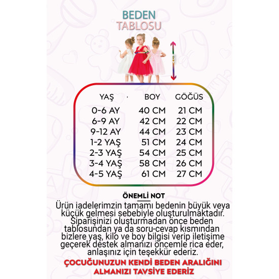 Kız Bebek Kız Çocuk Doğum Günü Parti Düğün Yazlık Elbise Tüllü Tütü Astarlı Bebek Takım Bebek Giyim Somon Kanat