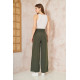 Pasaklı Giyim Kupra İpek Palazzo Pantolon 3427220 Haki
