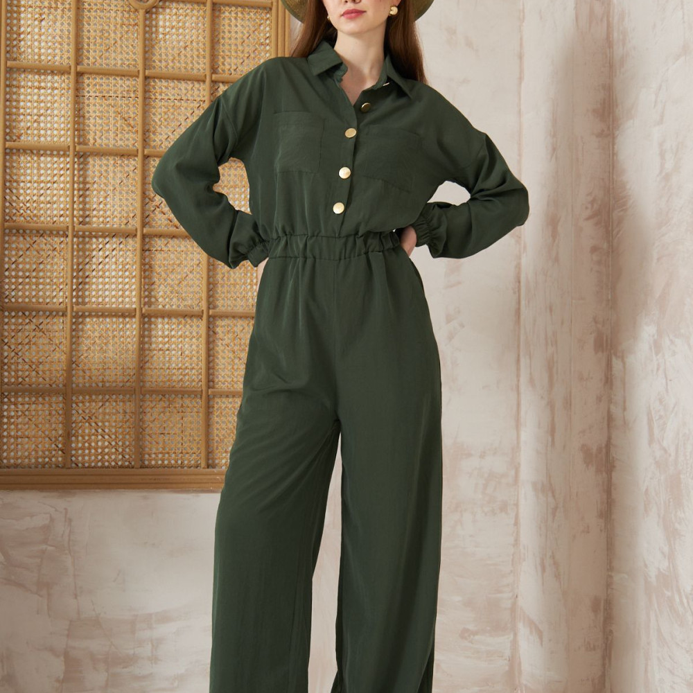 Pasaklı Giyim Kadın Kupra Tulum 3360506 Haki