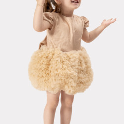 Bebek Kız Çocuk Doğum Günü Parti Düğün Elbise Tüllü Tütü Astarlı Çocuk Giyim Bebek Giyim Kız Bebek