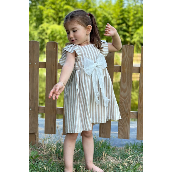 Kız Bebek Elbise Kız Çocuk Elbise Doğum Günü Parti Düğün Elbise Dantelli Kısa Kol Astarlı Elbise