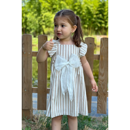 Kız Bebek Elbise Kız Çocuk Elbise Doğum Günü Parti Düğün Elbise Dantelli Kısa Kol Astarlı Elbise