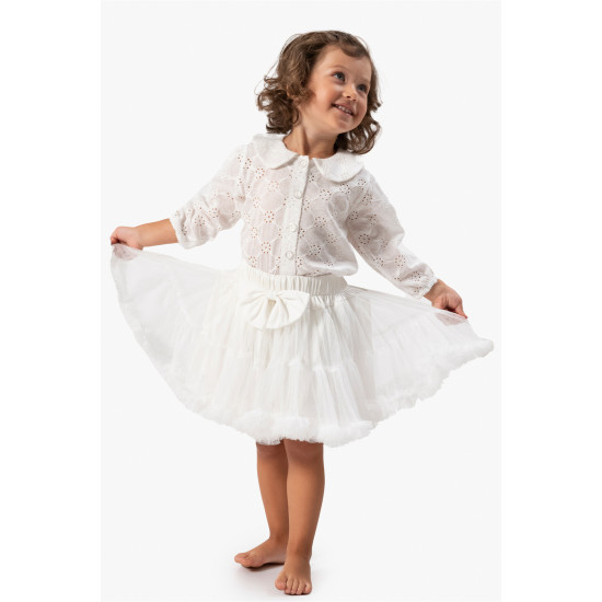 Kız Bebek Elbise Kız Çocuk Elbise Doğum Günü Parti Düğün Tütü Uzun Kollu Astarlı Etek Elbise