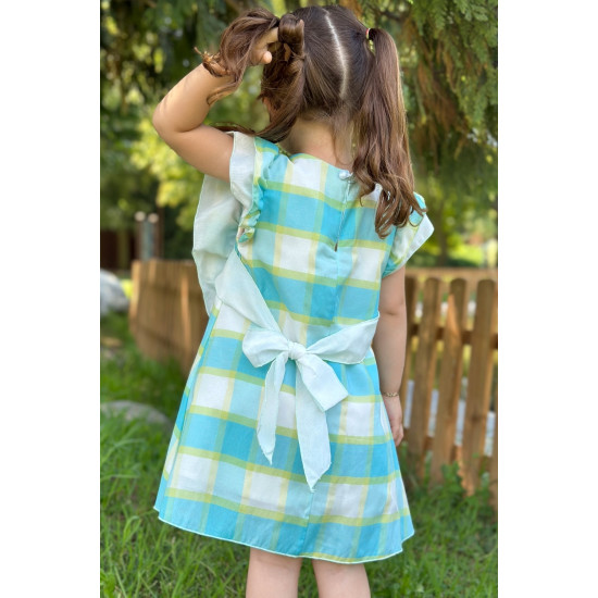 Kız Bebek Elbise Kız Çocuk Elbise Doğum Günü Parti Düğün Elbise Dantelli Kısa Kol Astarlı Elbise