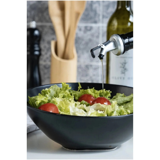 Ahşap Stantlı altlıklı   2'li 750 Ml Zeytinyağı Sıvıyağ Şişesi Yağdanlık Yağlık Cam Şişe