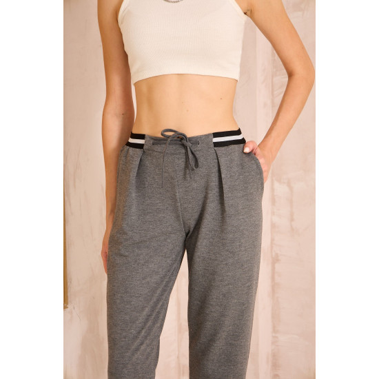 Pasaklı Giyim Kadın Bilek Boy Pantolon-Eşorfman, 3523210 Gri