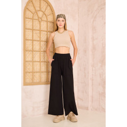 Pasaklı Giyim Kadın Viskon Pantolon-Eşorfman Altı 3465210 Siyah