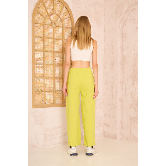 Pasaklı Giyim Kadın Viskon Pantolon-Eşorfman Altı 3465210 Yağ Yeşili