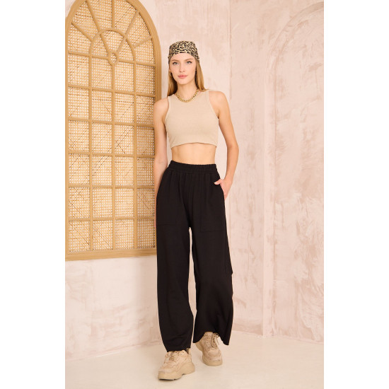 Pasaklı Giyim Kadın Viskon Pantolon-Eşorfman Altı 3465210 Siyah