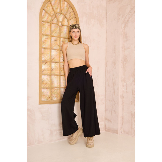 Pasaklı Giyim Kadın Viskon Pantolon-Eşorfman Altı 3465210 Siyah