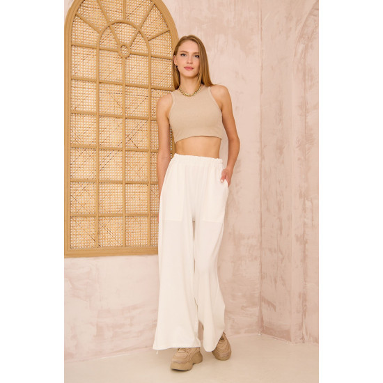 Pasaklı Giyim Kadın Viskon Pantolon-Eşorfman Altı 3465210 Beyaz