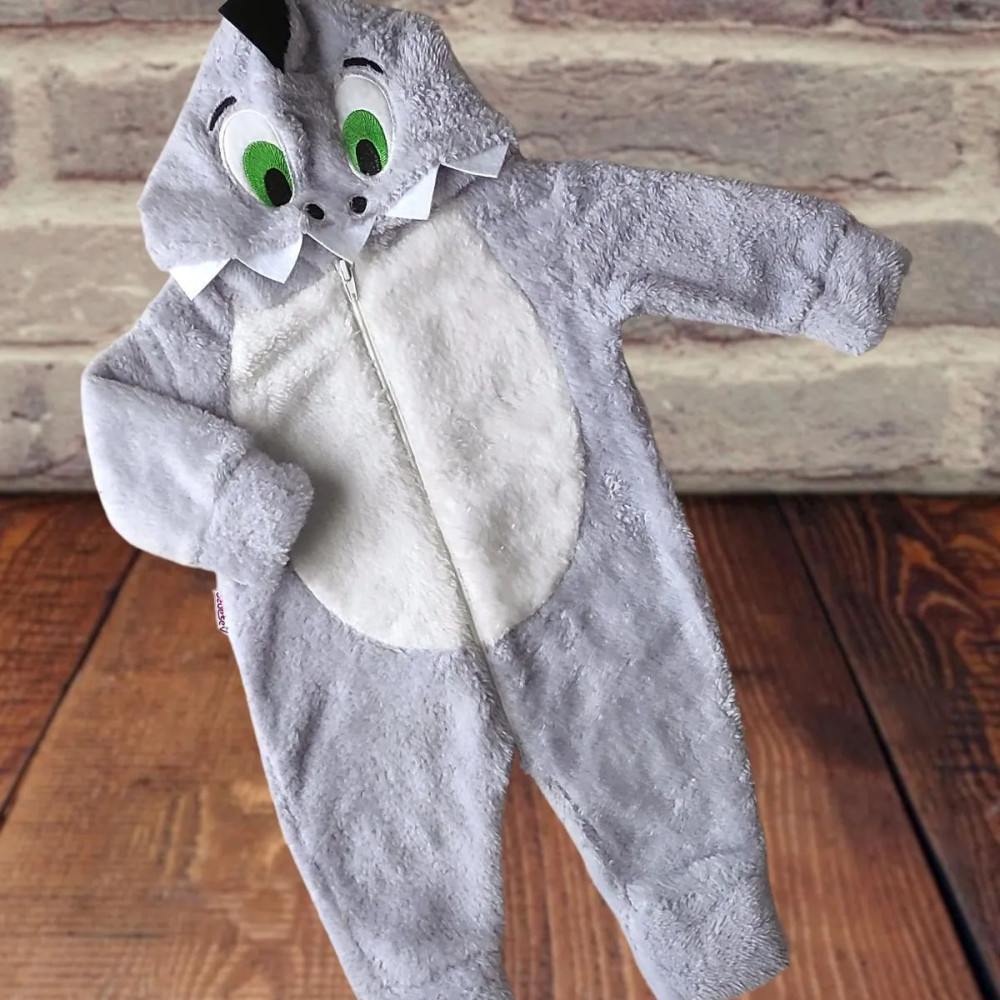 Welsoft Peluş Fermuarlı Kışlık Unisex Kız Erkek Bebek Uyku Tulumu Bebek Tulumu Çocuk Tulumu Kostümü