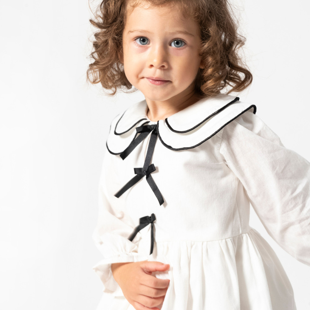 Kız Bebek Elbise Kız Çocuk Elbise Doğum Günü Parti Düğün Elbise Uzun Kollu Astarlı Elbise