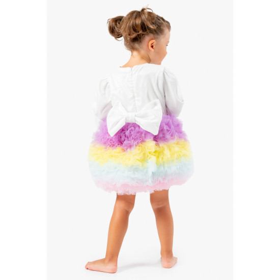 BabyAnimals Tüllü Tütü Simli Kız Çocuk Elbise Sarı