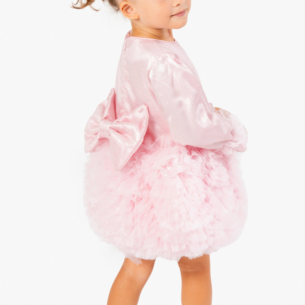 BabyAnimals Tüllü Tütü Simli Kız Çocuk Elbise Pembe