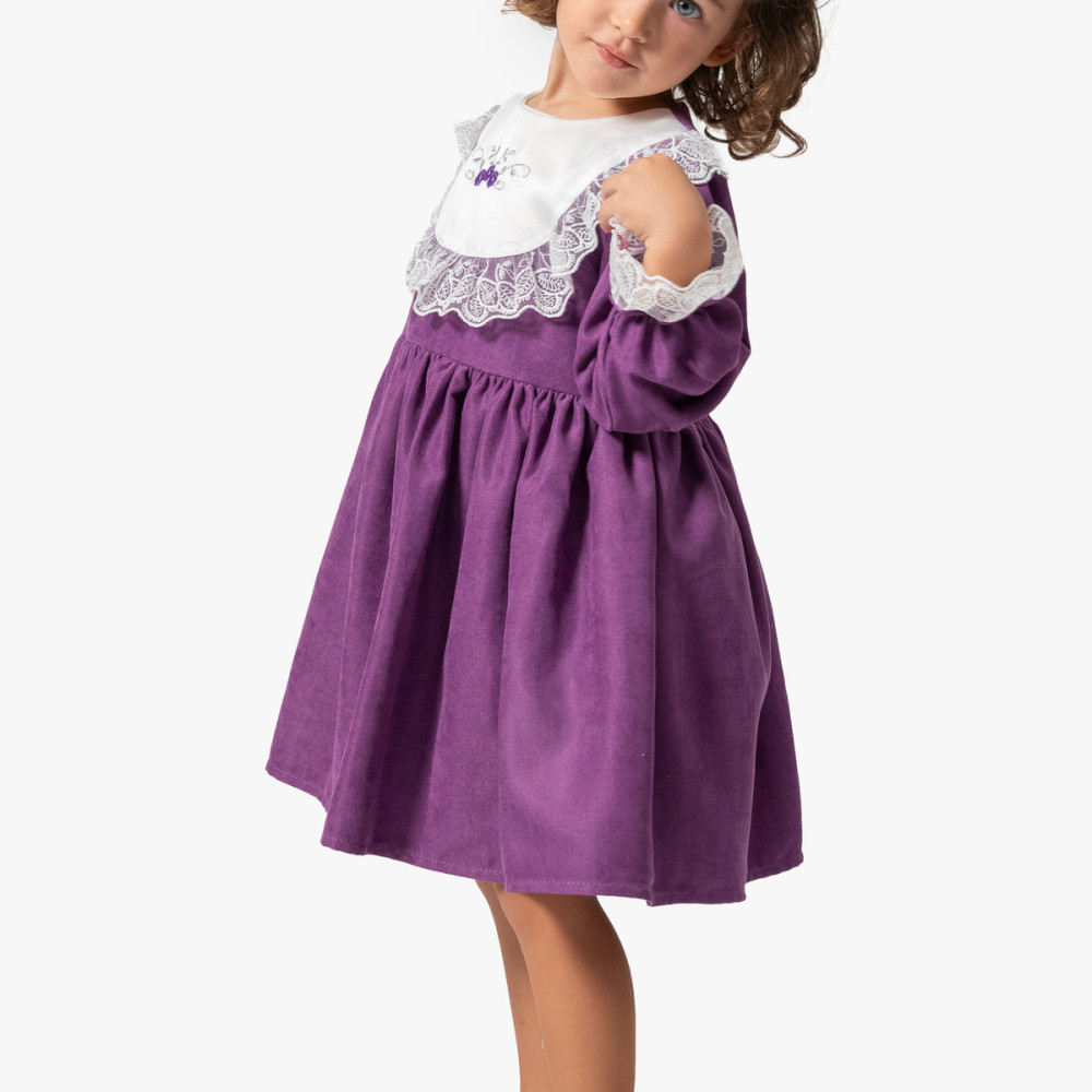 Kız Bebek Elbise Kız Çocuk Elbise Doğum Günü Parti Düğün Uzun Kollu Astarlı Elbise