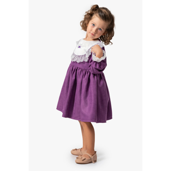 Kız Bebek Elbise Kız Çocuk Elbise Doğum Günü Parti Düğün Uzun Kollu Astarlı Elbise