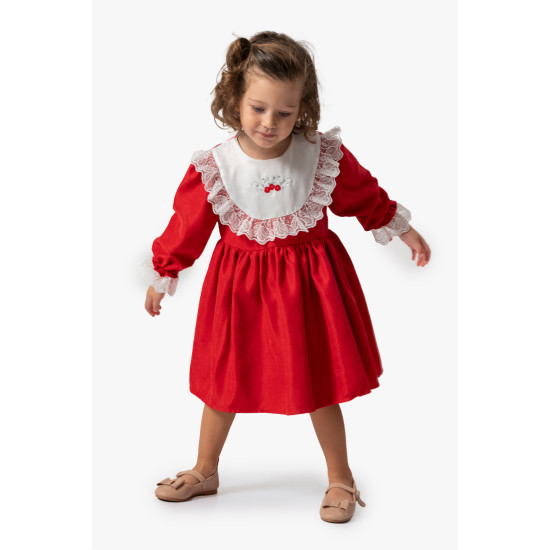 Kız Bebek Elbise Kız Çocuk Elbise Doğum Günü Parti Düğün Uzun Kollu Astarlı Elbise