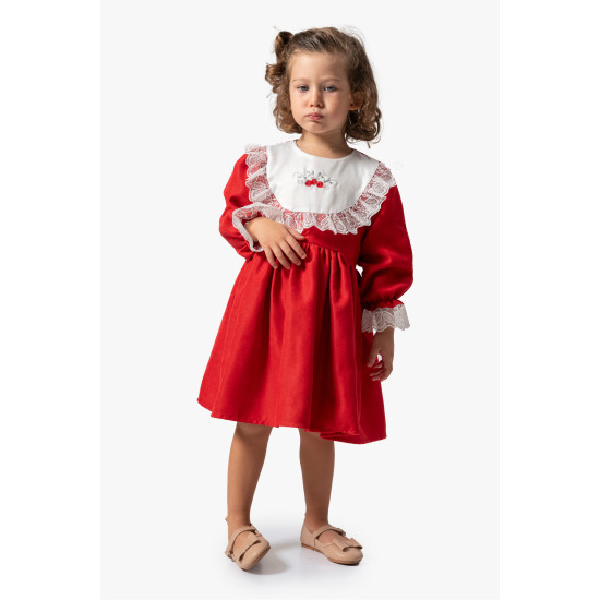 Kız Bebek Elbise Kız Çocuk Elbise Doğum Günü Parti Düğün Uzun Kollu Astarlı Elbise