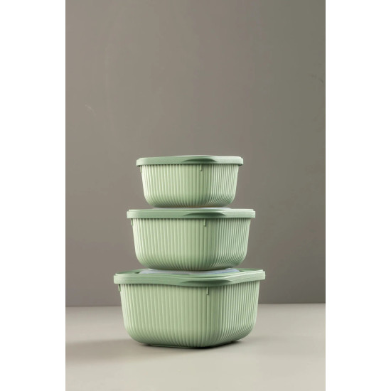 3'lü Hava Geçirmez Saklama Kabı Seti