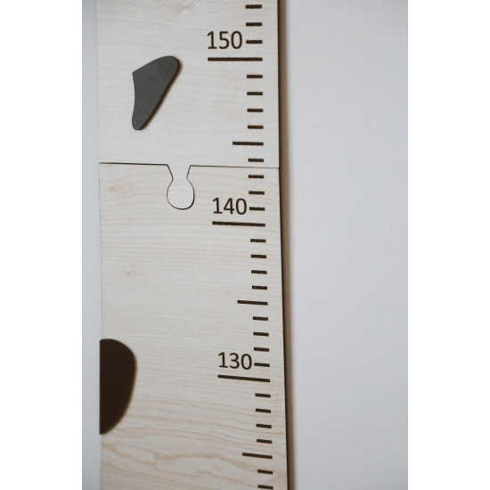 Dery Baby Zürafa Ahşap Puzzle Boy Ölçüm Cetveli - Dekoratif ve Eğitici Çocuk Odası Duvar Aksesuarı