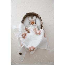 Teddy-Dört Kat Müslin Pudra Papatya Battaniye